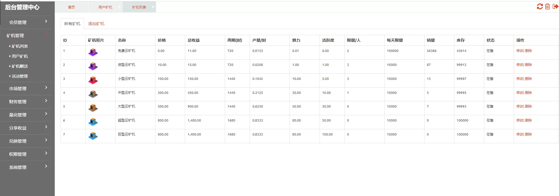 【区块链】第五套全新UI+矿机源码系统+手机挖矿区块链源码插图10 【区块链】第五套全新UI+矿机源码系统+手机挖矿区块链源码插图10