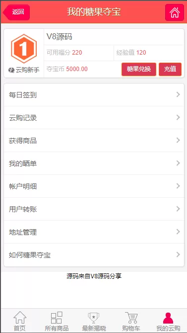 【一元云购】众筹源码云购CMS系统一元夺宝源码插图4 【一元云购】众筹源码云购CMS系统一元夺宝源码插图4