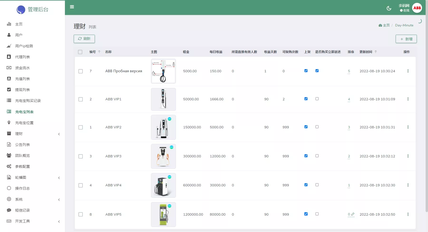 【ABB双语言】共享充电宝投资理财源码+五级分销返利+地图显示模式+vue编译后前端插图16 【ABB双语言】共享充电宝投资理财源码+五级分销返利+地图显示模式+vue编译后前端插图16