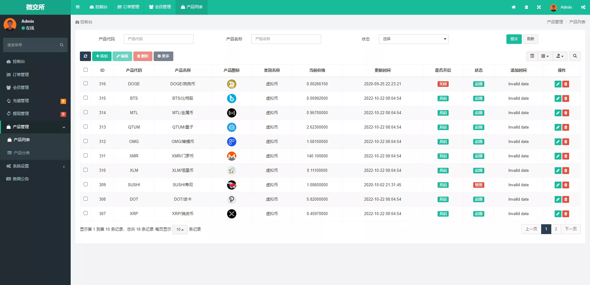 【双语言外汇系统】fastadmin框架+微盘系统仿交易所+USDT支付+K线正常插图13 【双语言外汇系统】fastadmin框架+微盘系统仿交易所+USDT支付+K线正常插图13
