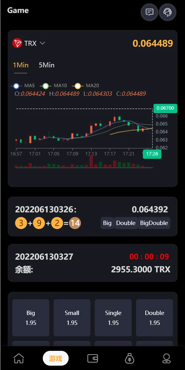 【完整版区块链游戏】trx投注竞猜游戏+trx下注游戏+前端uinapp插图4 【完整版区块链游戏】trx投注竞猜游戏+trx下注游戏+前端uinapp插图4