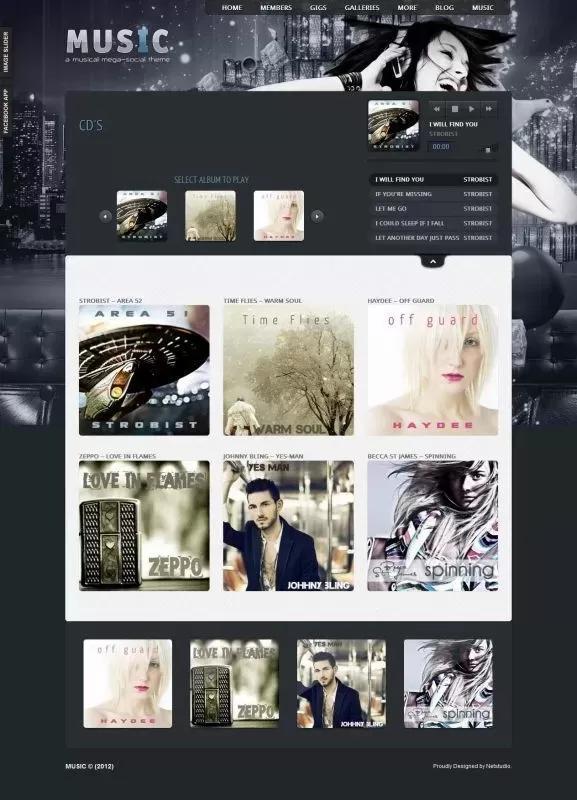 【wordpress主题】汉化版音乐主题-演唱会主题Music[v1.43]插图1