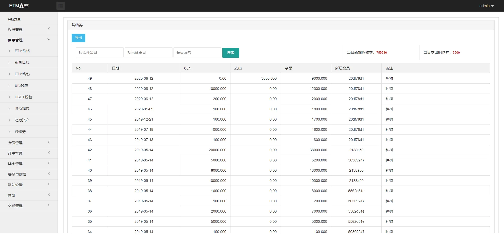 【区块链】ETM森林种树H5区块链理财钱包系统+USDT钱包+钱包互转+商城系统插图7