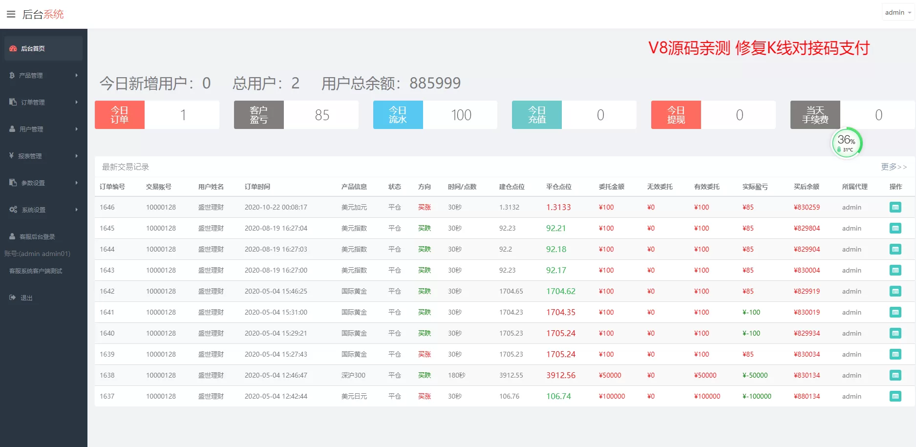【微盘】微交易时间盘/期货/股票/点位盘/外汇贵金属交易平台源码插图12