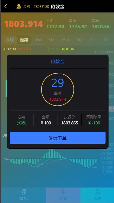 【微盘二开】新UI时间盘K线正常插图3