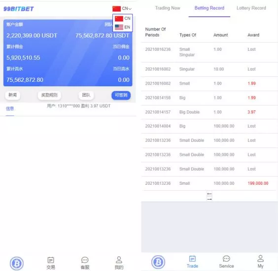 【两套】双语言版虚拟币投资系统 USDT充值源码+出海源码英文版-多码网