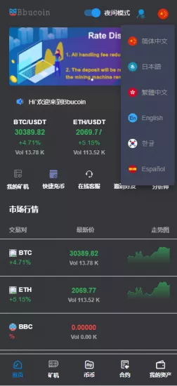 【全开源Bbank多语言】交易所二开平台币/矿机系统/分析师/币币合约交易-多码网
