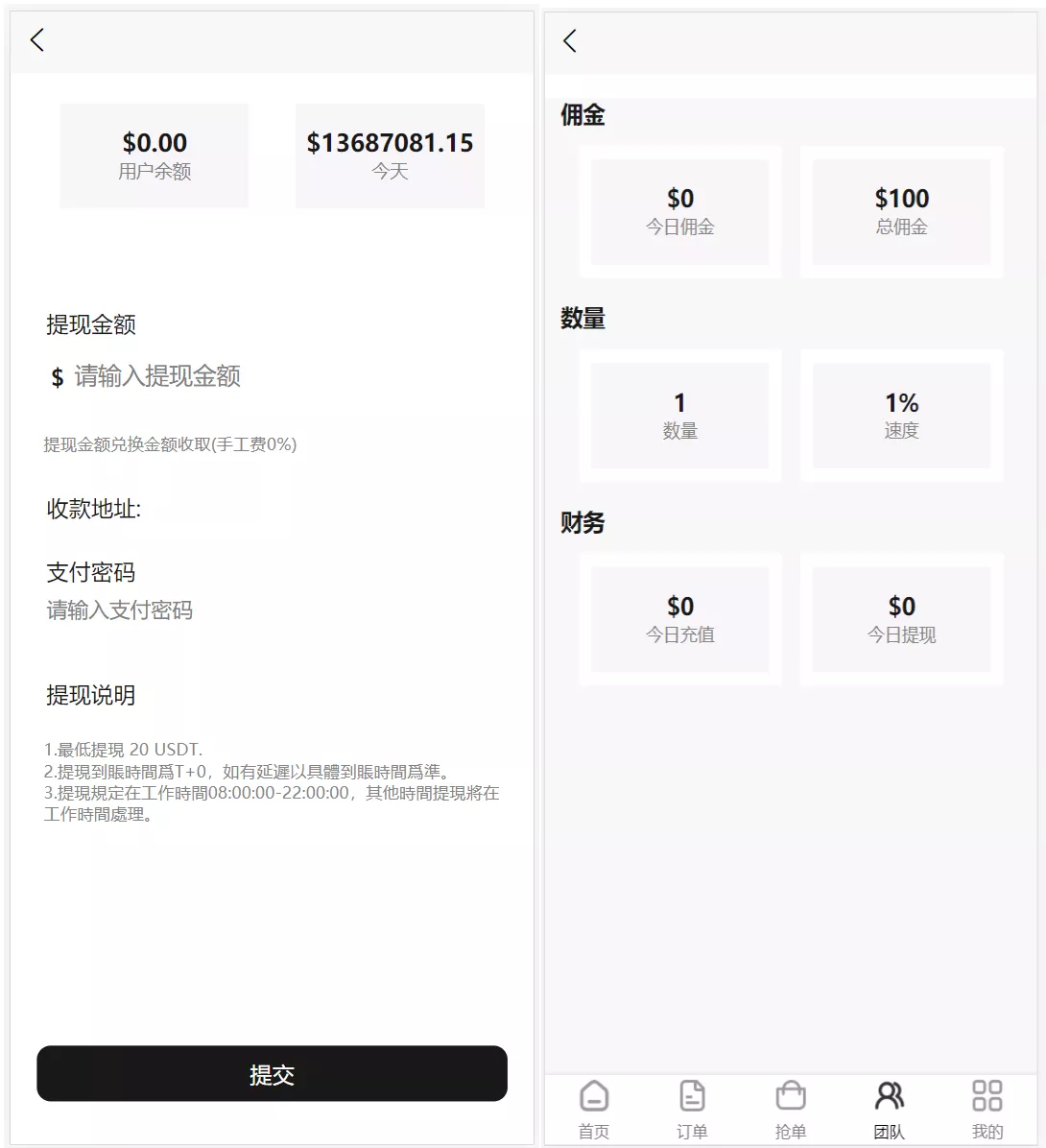 【海外任务刷单抢单商城源码】叠加分组+完美控杀+代理分销+前端uniapp源码+后端PHP插图2
