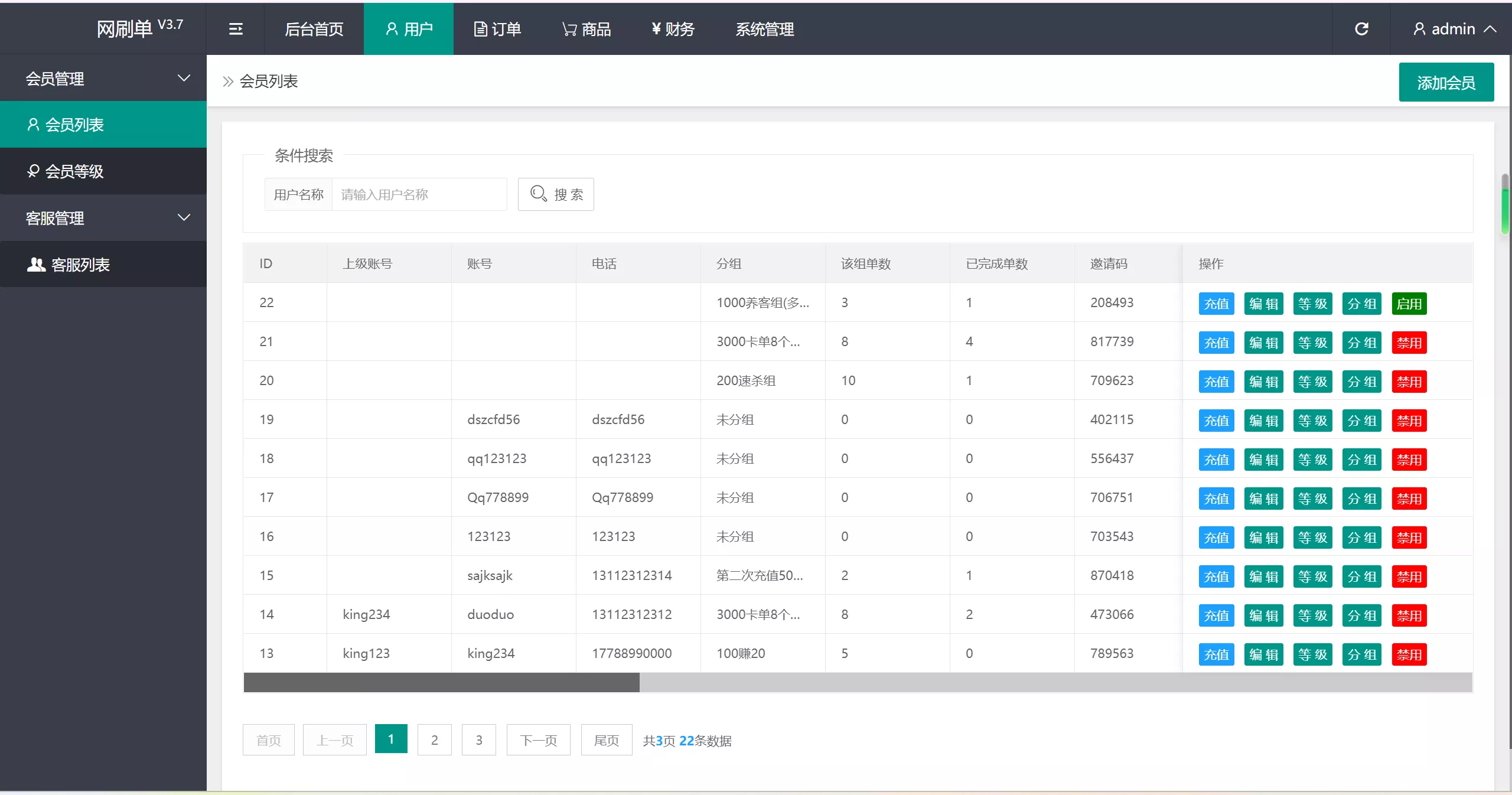 【海外任务刷单抢单商城源码】叠加分组+完美控杀+代理分销+前端uniapp源码+后端PHP插图4