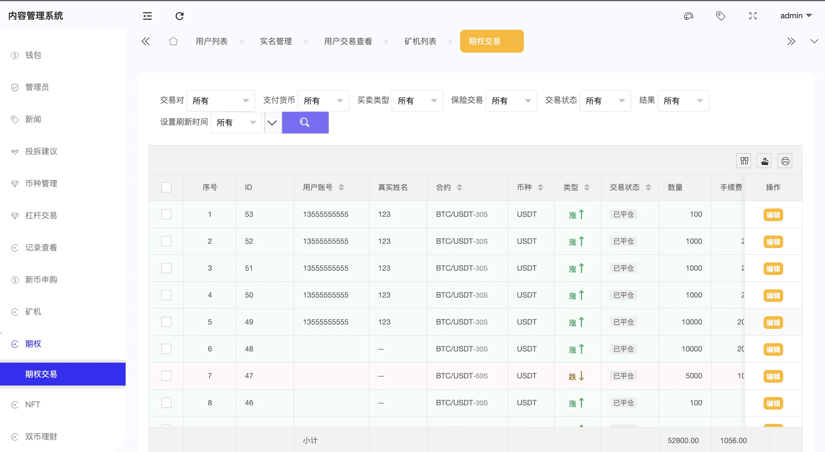 【全新UI设计交易所源码】币币+合约+期权+IEO+NFT+锁仓挖矿+投资理财+区块链源码+VUE前端开源插图11