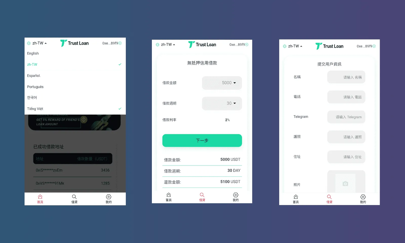 【多语言贷款秒U系统】usdt借贷授权+贷款盗U源码+二开版插图1