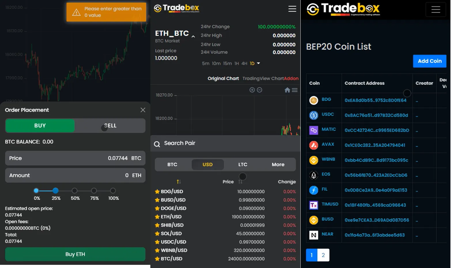 【Tradebox去中心化交易】加密货币交易平台+自适应+正版程序+带视频搭建教程-多码网