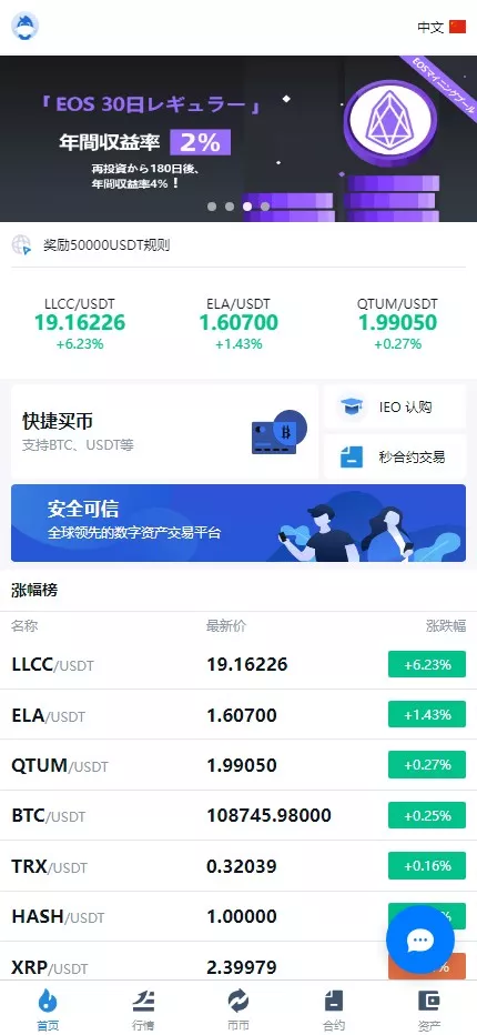 【用户投稿】多语言交易所系统+币币交易+秒合约交易所+WAP端VUE+PC端VUE-多码网