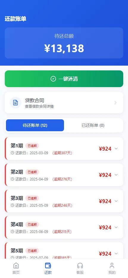 【用户投稿】催收源码+自定义支付+专属独立域名+备用主域名+合同自动生成插图2